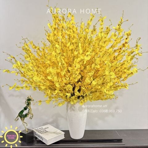Bình hoa lan vũ nữ rực rỡ trang trí sảnh lớn sang trọng Melina Brine