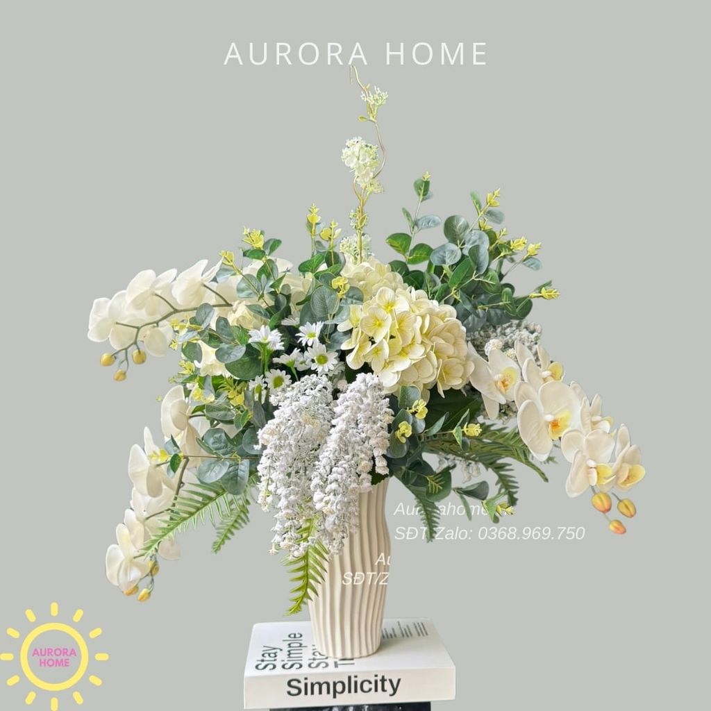 Bình hoa lụa cao cấp Beta Hirama