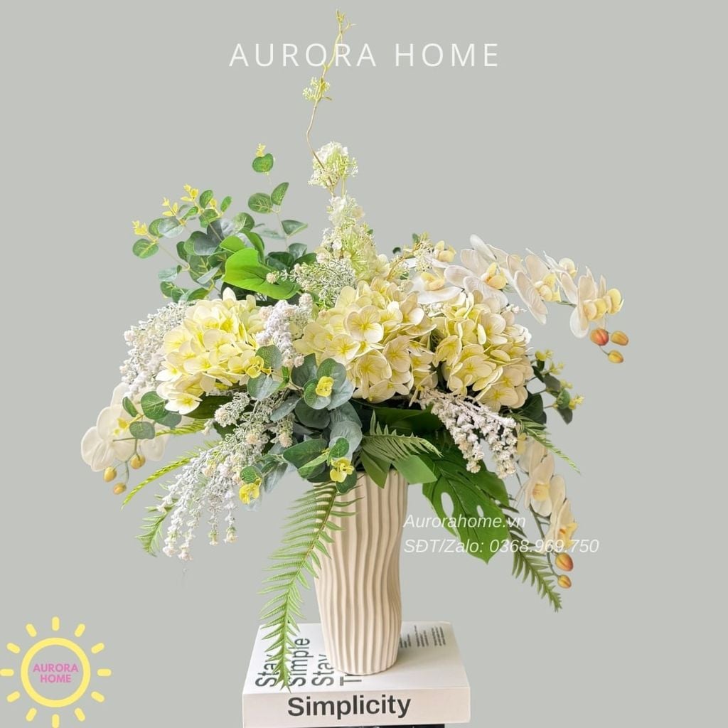 Bình hoa lụa cao cấp Beta Hirama