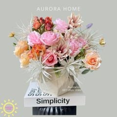 Bình hoa lụa cao cấp Vina Xina xinh xắn