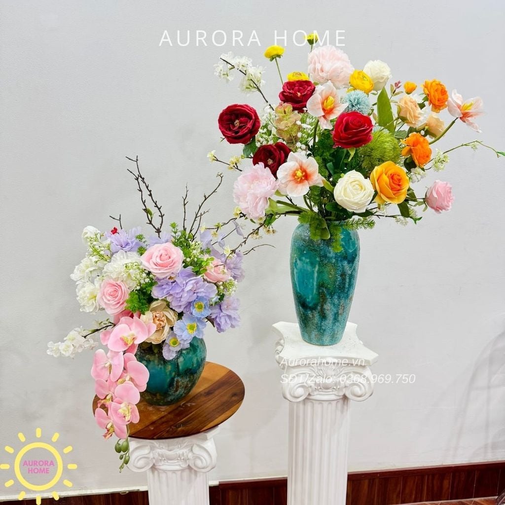 Bình hoa giả nghệ thuật Nhật Nguyệt Nguyệt