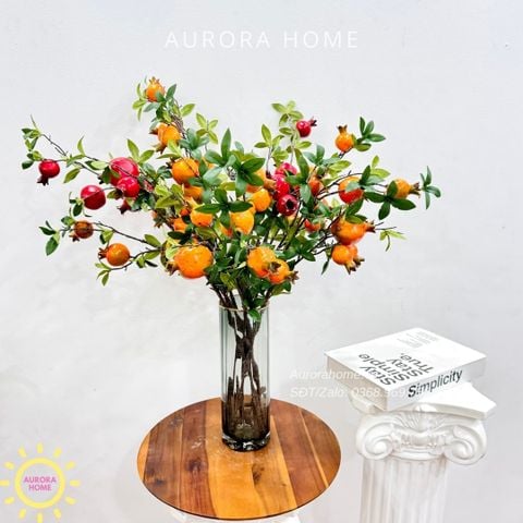 Bình hoa lụa quả lựu nặng trĩu Eka Eka xinh xắn