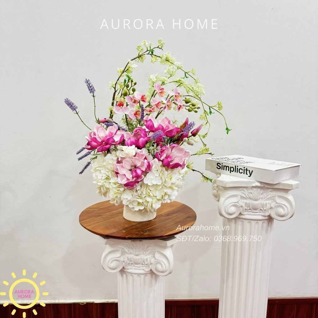 Bình hoa mộc lan giả nghệ thuật Mita Xina