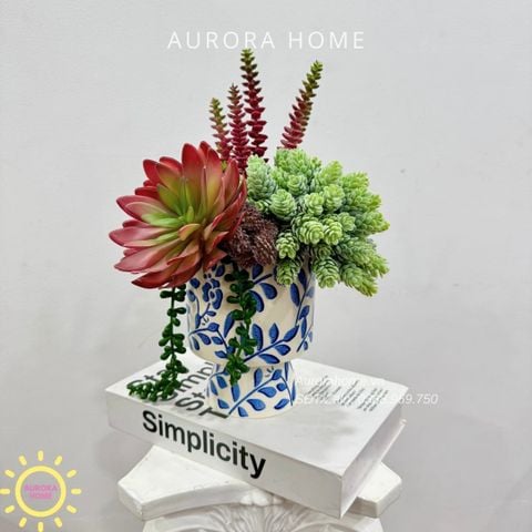 Bình hoa sen đá thiết kế Tina Tika