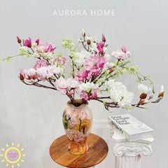 Bình hoa giả hoa mộc lan cao cấp Liễu An Yên