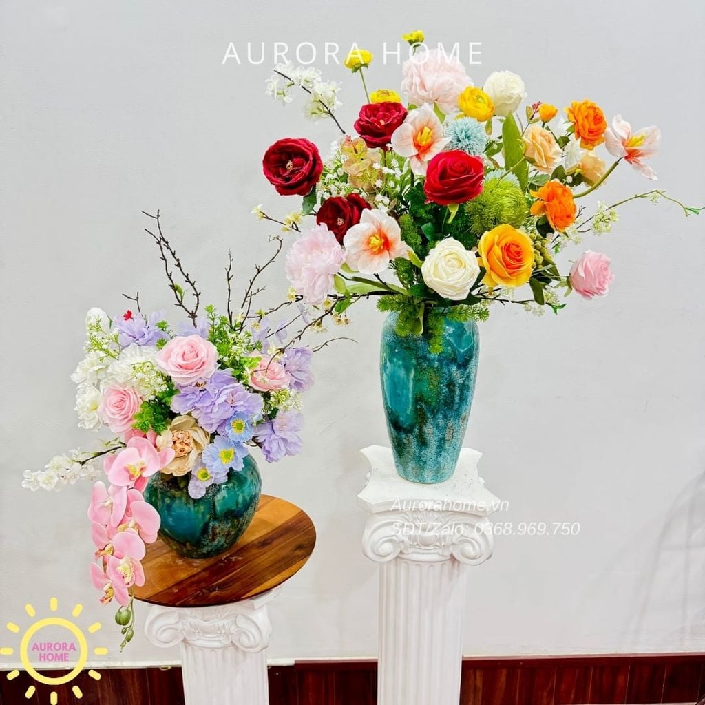 Bình hoa giả nghệ thuật Nhật Nguyệt Nguyệt