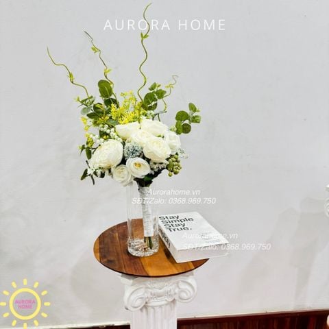 Bình hoa lụa để bàn Mikina xinh xắn