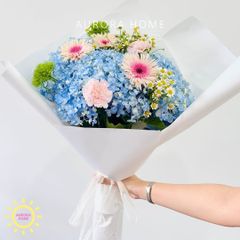 Bó hoa tươi tông xanh dương Blue Sky