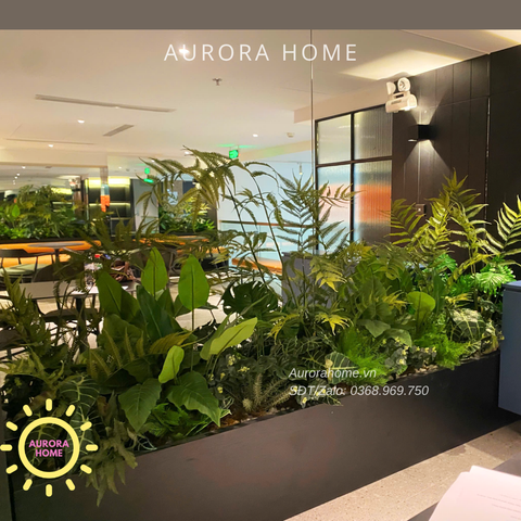 Bồn tiểu cảnh cây giả trang trí Green Harmony 1 - Sảnh khách sạn, văn phòng