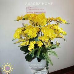 Chậu hoa lan hồ điệp giả cao cấp Hoàng Long