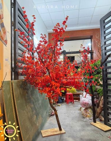 Cây hoa đào đỏ cao cấp (Thiết kế theo yêu cầu)