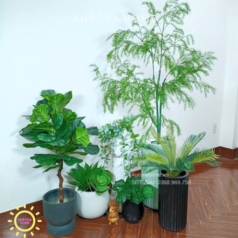 Tiểu cảnh combo cây giả decor (Set 11)