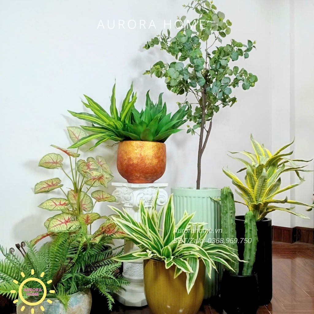 Tiểu cảnh combo cây giả decor (Set 13)