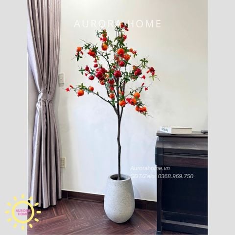 Cây giả Premium Cây lựu xinh xắn
