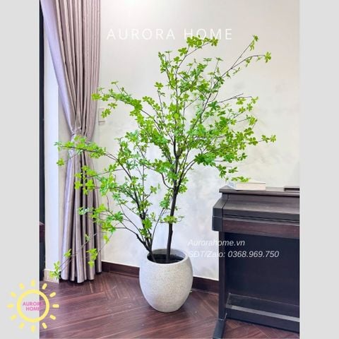Cây giả Premium Cây Thạch Nam hai nhánh cao 2m