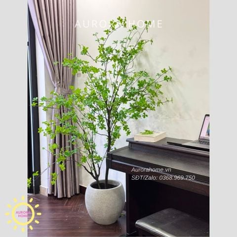 Cây giả Premium Cây Thạch Nam hai nhánh cao 2m