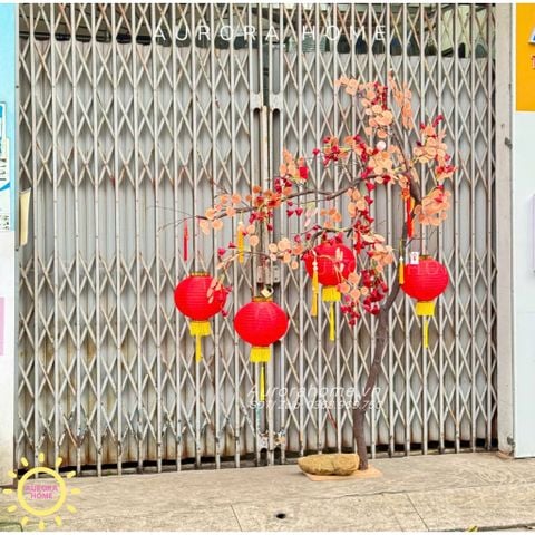 Cây lồng đèn trang trí Tết cổ truyền (Thiết kế theo yêu cầu)