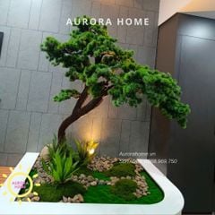 Tiểu cảnh cây tùng bonsai giả (Mẫu 24)