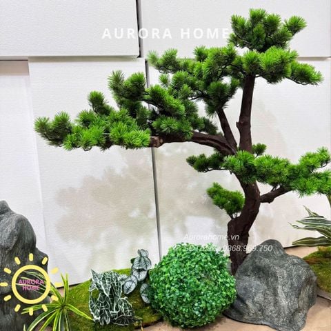 Tiểu cảnh cây tùng bonsai giả (Mẫu 26)