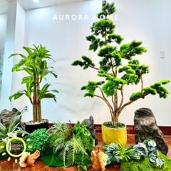 Tiểu cảnh cây tùng bonsai giả (Mẫu 29)