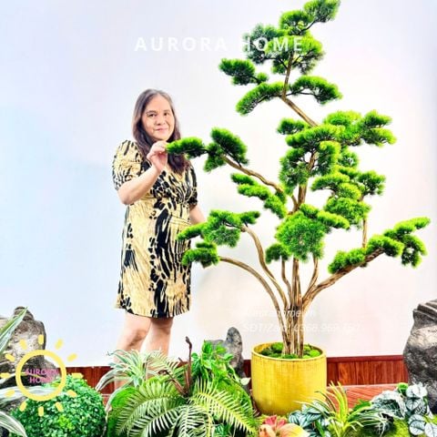 Tiểu cảnh cây tùng bonsai giả (Mẫu 29)