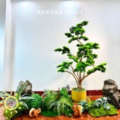 Tiểu cảnh cây tùng bonsai giả (Mẫu 29)