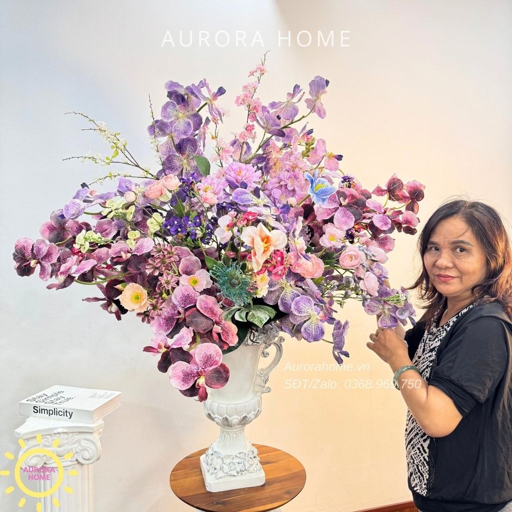 Bình hoa giả lớn trang trí đại sảnh Sakira Kiyouko