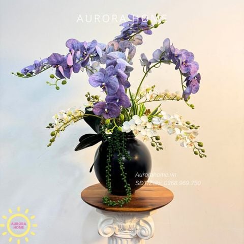 Bình hoa lan hồ điệp lụa cao cấp Komorebi