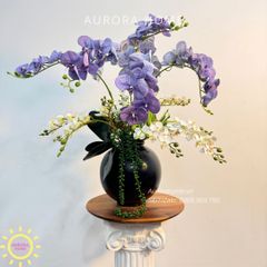 Bình hoa lan hồ điệp lụa cao cấp Komorebi