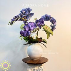 Bình hoa lan hồ điệp lụa cao cấp Neko Kilala