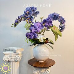 Bình hoa lan hồ điệp lụa cao cấp Neko Kilala