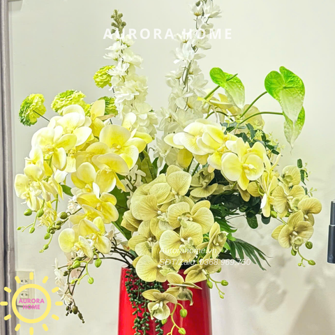 Chậu Hoa Lan Hồ Điệp Giả Cao Cấp Như Ý