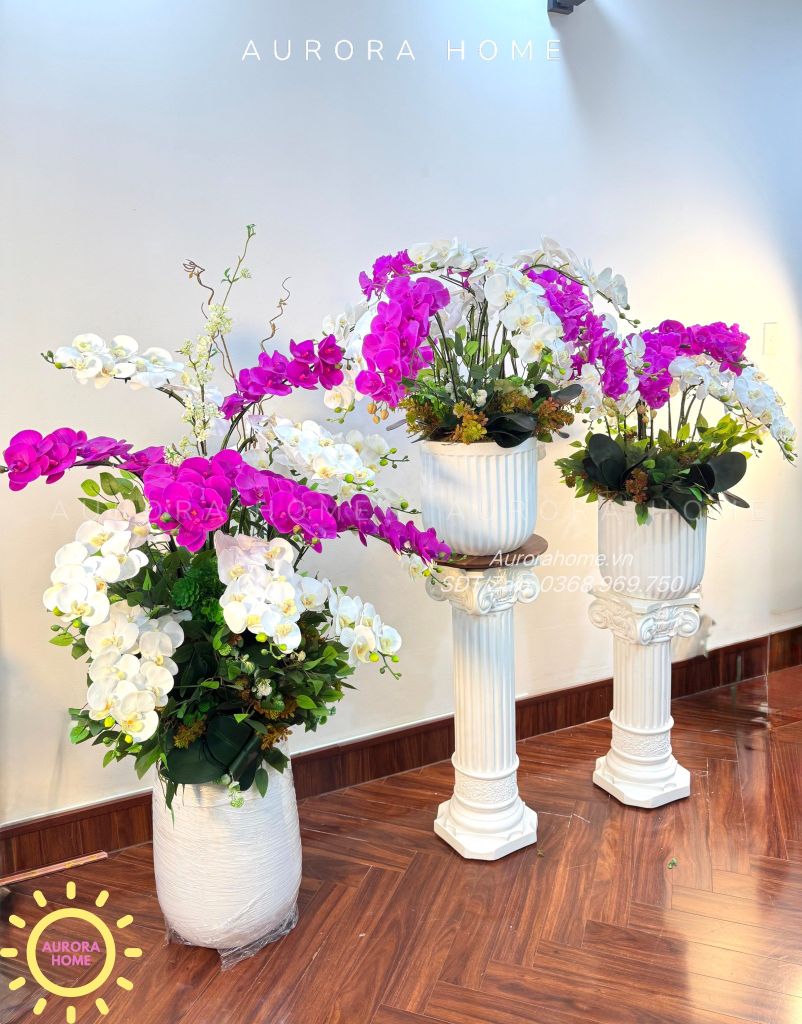 Chậu hoa lan hồ điệp giả Thiên Thời (150cm)
