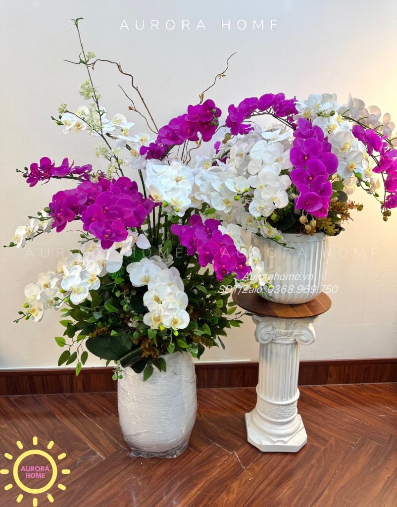 Chậu hoa lan hồ điệp giả Thiên Thời (150cm)