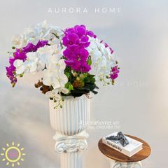 Chậu hoa lan hồ điệp giả Cát Tường (4 mặt)