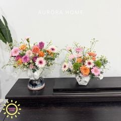 Chậu hoa tươi Wonderful Color Pop sắc hồng cam tươi tắn