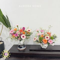 Chậu hoa tươi Wonderful Color Pop sắc hồng cam tươi tắn