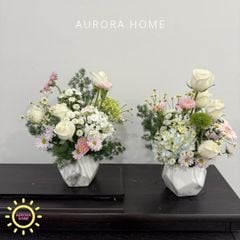 Chậu hoa tươi Light Pop sắc hồng pastel tươi tắn