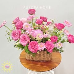 Giỏ hoa tươi Love Spring sắc hồng tươi tắn