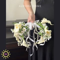 Bó hoa lụa cưới - hoa giả Thanh Khiết 02