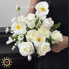 Bó hoa lụa cưới - hoa giả Tinh khôi 03