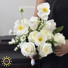 Bó hoa lụa cưới - hoa giả Tinh khôi 03