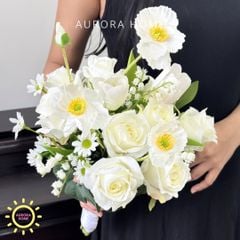 Bó hoa lụa cưới - hoa giả Tinh khôi 03