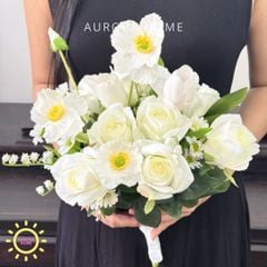 Bó hoa lụa cưới - hoa giả Tinh khôi 03