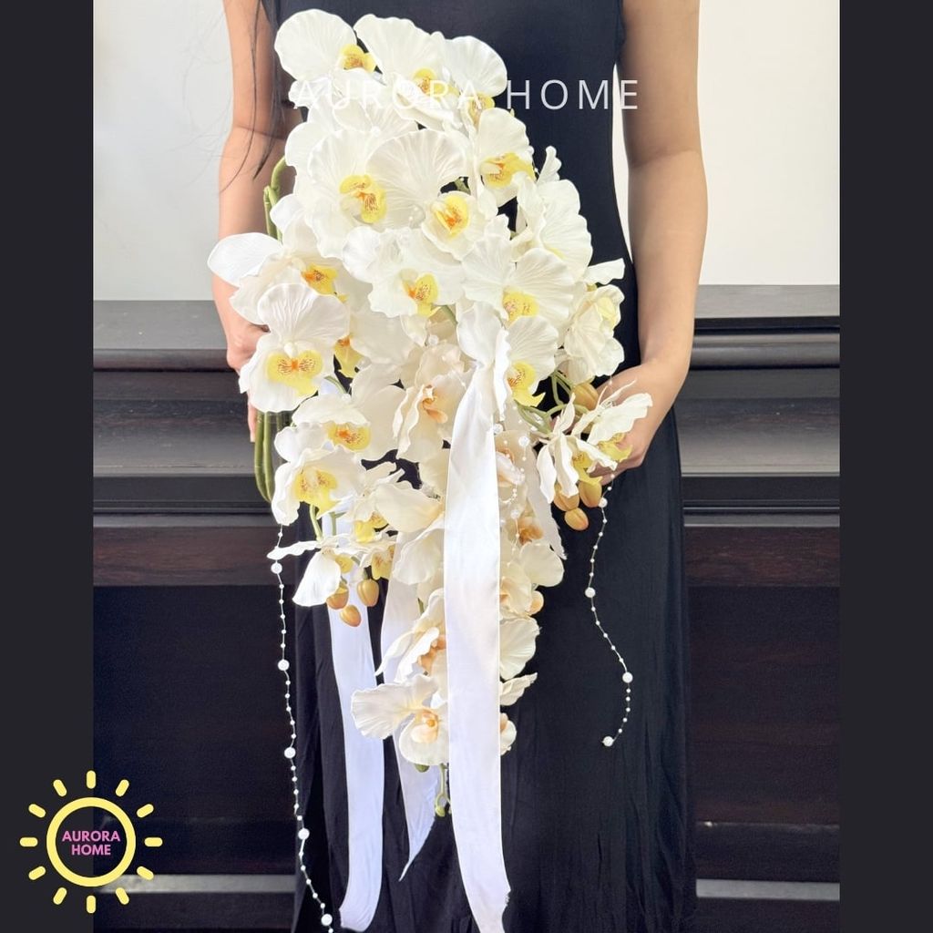 Bó hoa lụa cưới - hoa giả Tinh khôi 01