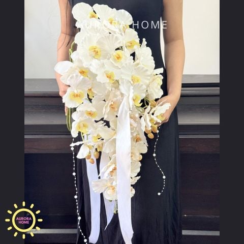 Bó hoa lụa cưới - hoa giả Tinh khôi 01