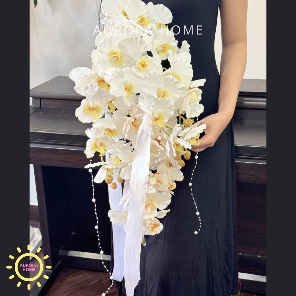 Bó hoa lụa cưới - hoa giả Tinh khôi 01
