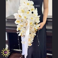 Bó hoa lụa cưới - hoa giả Tinh khôi 01