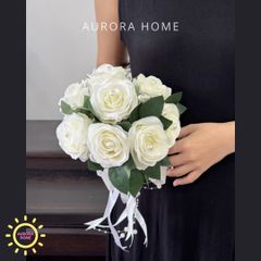 Bó hoa lụa cưới - hoa giả Tinh khôi 02