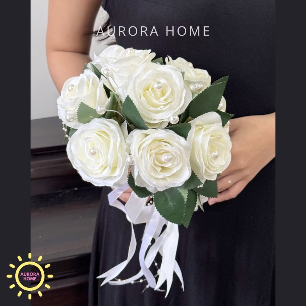 Bó hoa lụa cưới - hoa giả Tinh khôi 02